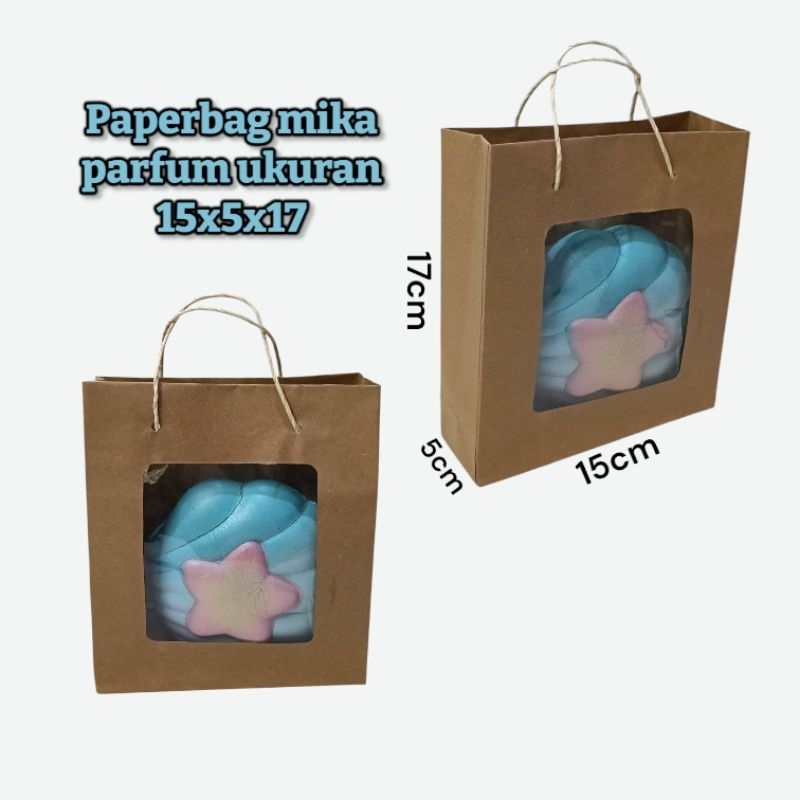 

Paper bag mika window parfume uk 15x5x17