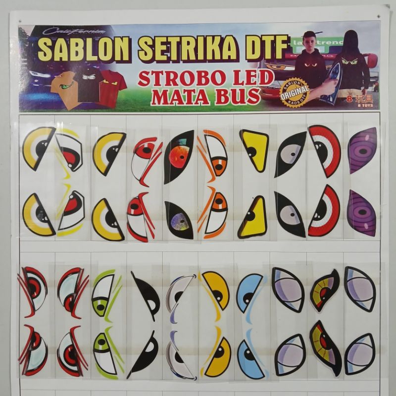 

stiker sablon setrika 10 pcs mata