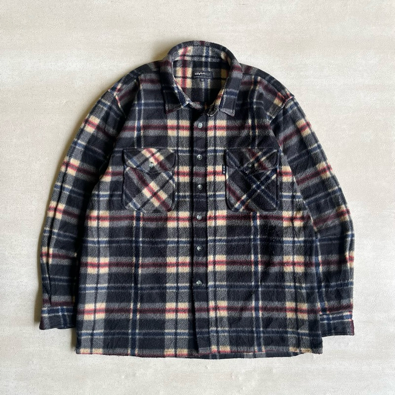 SYMBIOSE fleece flannel shirt