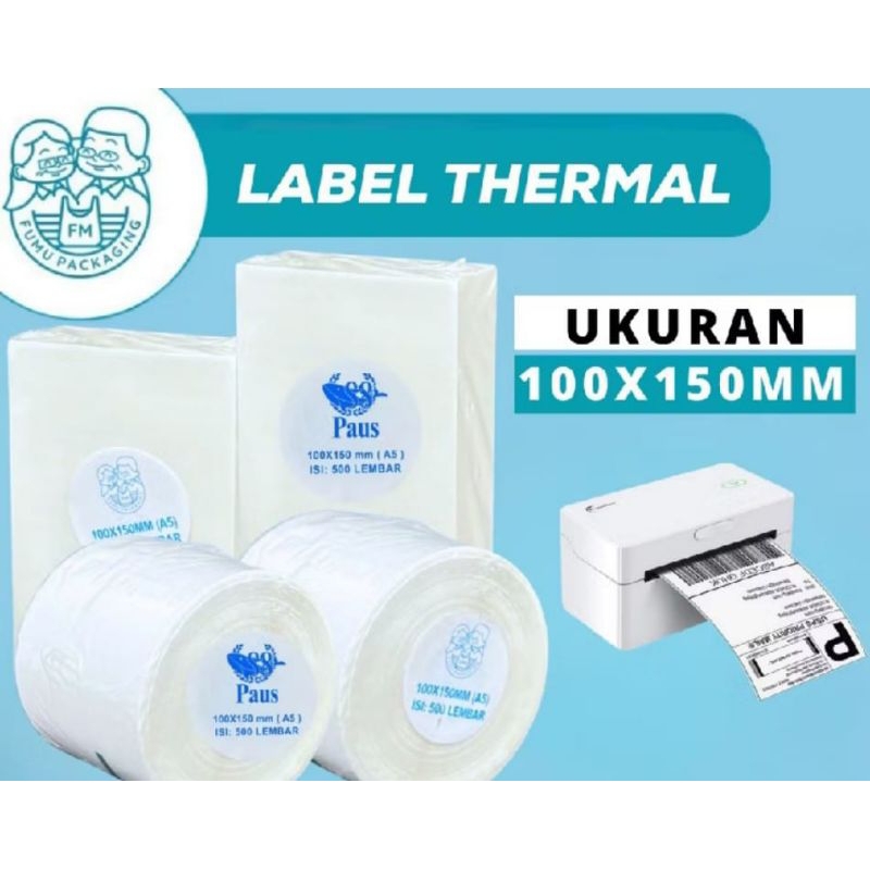 

Label Thermal/Sticker Barcode 100×150mm isi 500pcs Premium Grosir Termurah Kertas Putih-PAUS PREMIUM ROLL DAN LIPAT