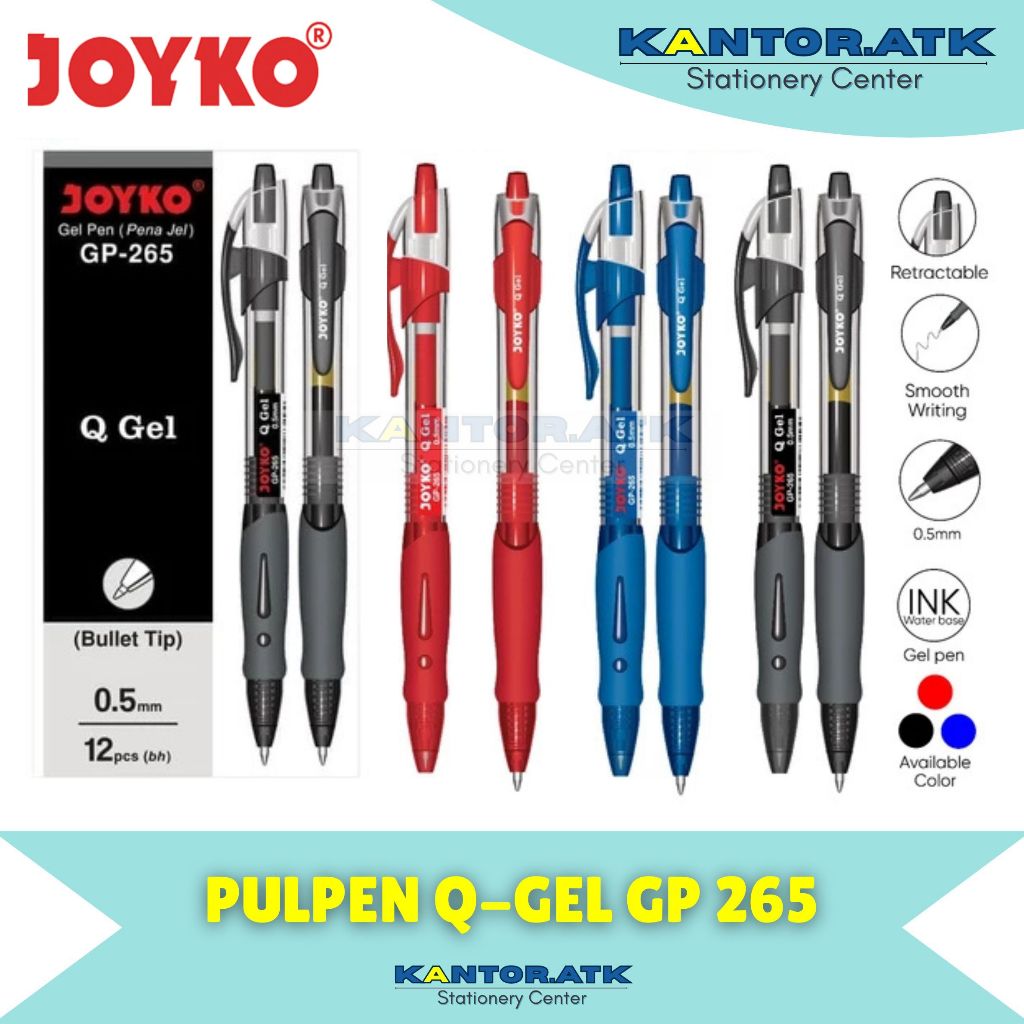 

(1PACK) Joyko Pulpen Gel Pen 265 / Pena GP265