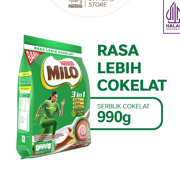 

Flash Sale MILO 3in1 ACTIVGO Susu Coklat KalengPouch 99g