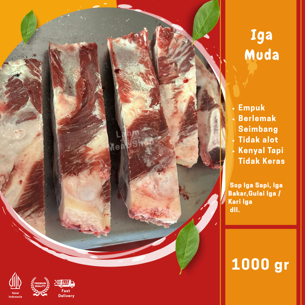 

Iga Sapi Brisket Tulang Muda 1kg Banyak Daging Dan Lemak