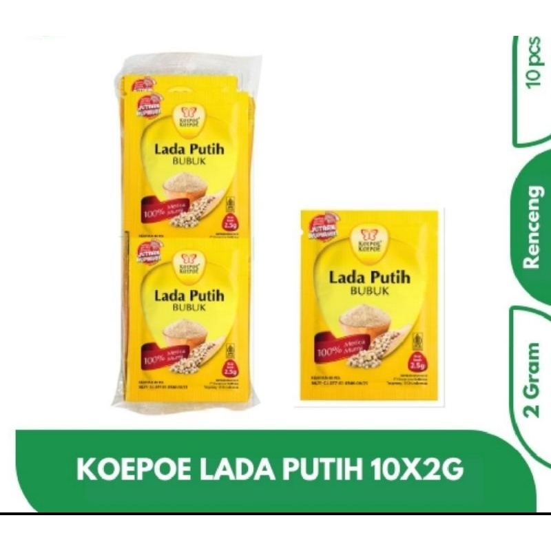 

KOEPOE LADA PUTIH BUBUK 10X2.5g renceng isi 10+1 PCS