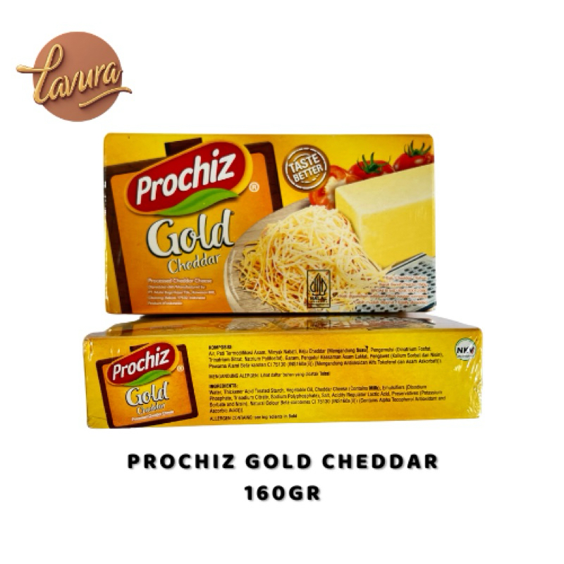 

Prochiz Gold Keju - Kemasan 160 gram | Keju Cheddar Olahan