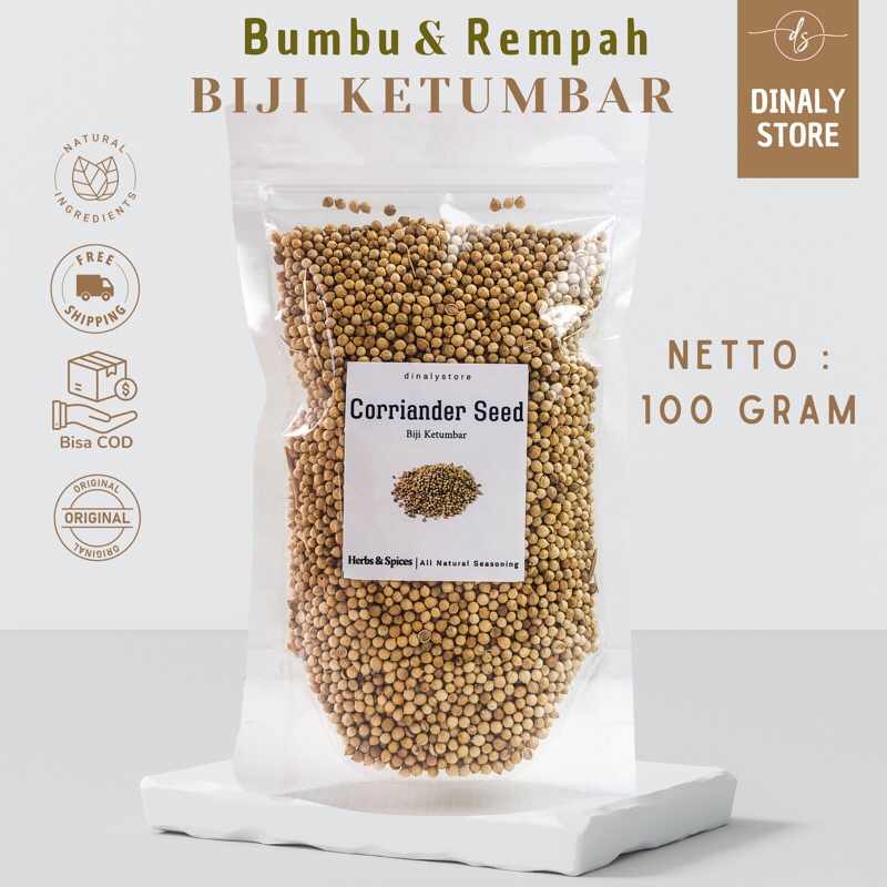 

BIJI KETUMBAR 100 GRAM | CORIANDER SEED | BUMBU DAN REMPAH