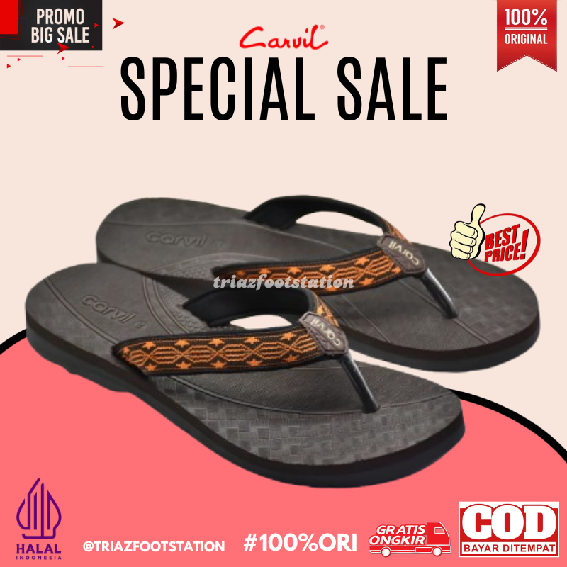 Carvil Rianty-L Sandal Wanita Sendal Jepit Flat Teplek Spons Murah 100% Original