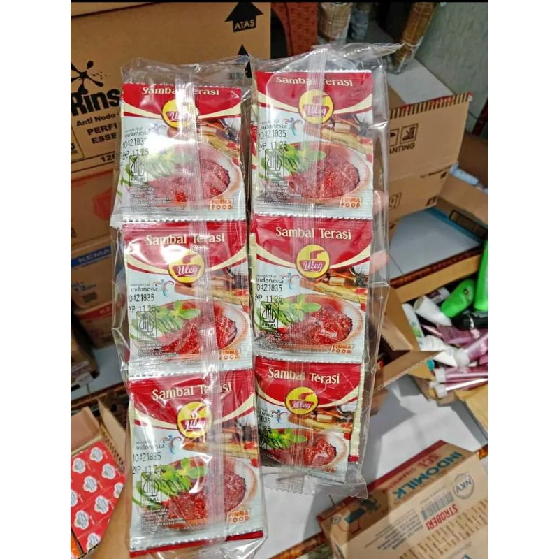 

Sambal terasi sachet 1 renceng 10 sachet