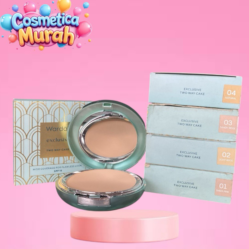 ob,cx] WARDAH EXCLUSIVE TWO WAY CAKE + KACA FULL COVERAGE