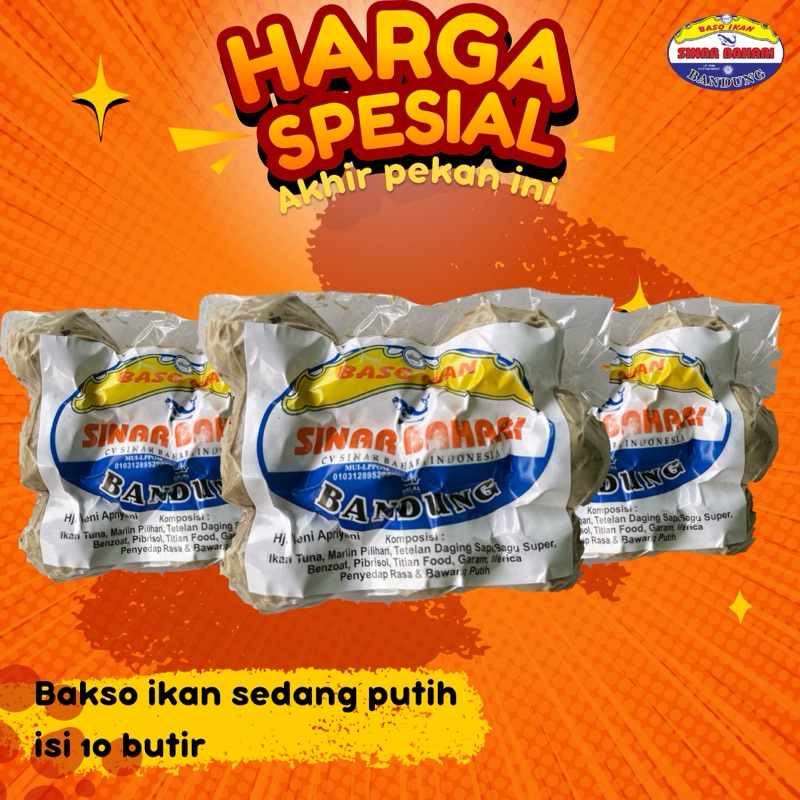 

SINARBAHARI.BDG. | bakso ikan sedang putih isi 10 butir