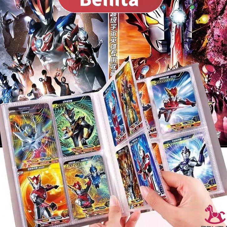 COD3D Album Kartu Ultraman8 Slots Menampung 16pcs Buku Kolesksi Mainan Kartu Ultraman Original Tsubu