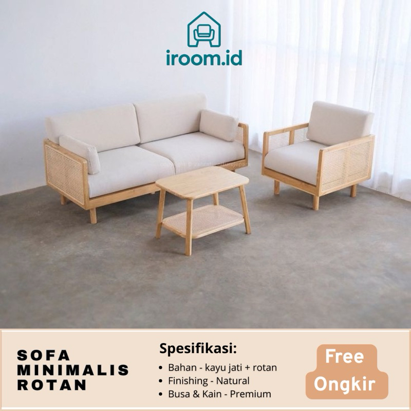 GRATIS ONGKIR sofa minimalis rotan kayu jati | SOFA ROTAN | SOFA ROTAN MINIMALIS | SOFA RUANG TAMU |