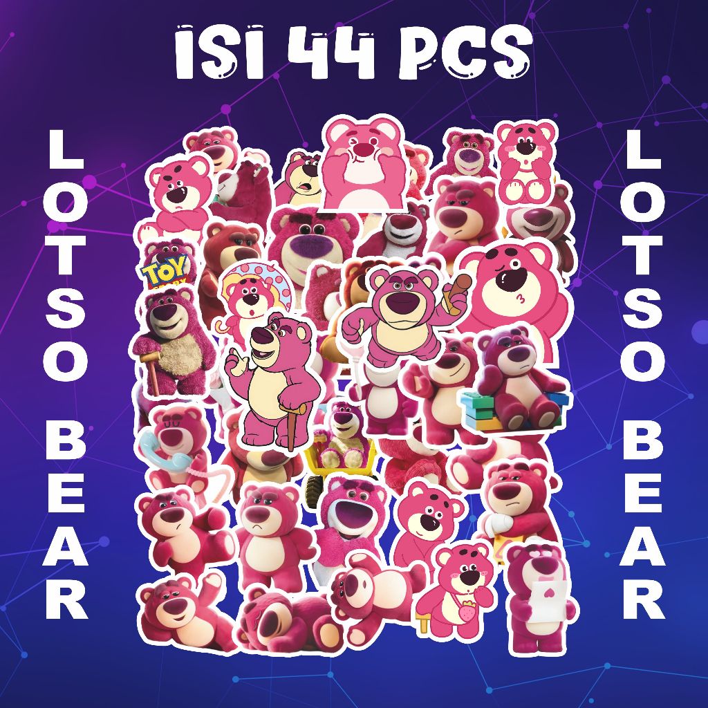 

STIKER LOTSO BEAR GEMOY ISI 44 PCS | STIKER VINYL LUCU & TAHAN AIR | DESAIN KARAKTER PINK TEDDY UNIK & MENGGEMASKAN!