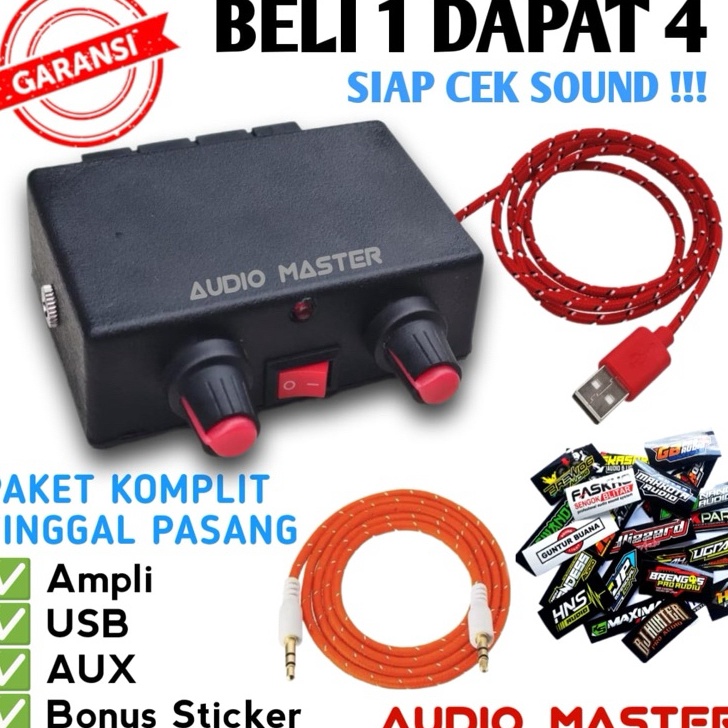 Power Ampli Mini 5Volt 2 Channel Free USB Free AUX Jernih Bas Mantap Termurah
