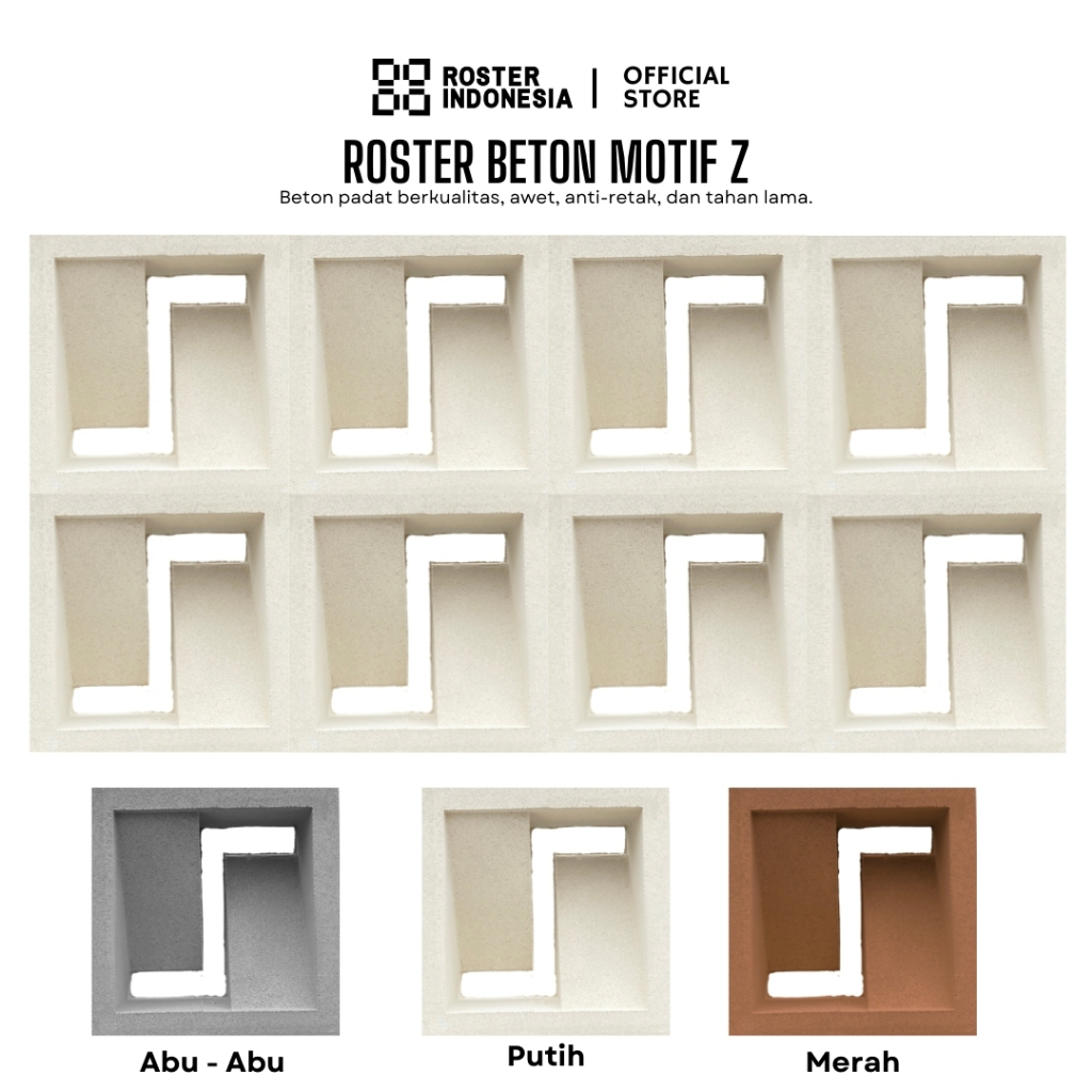 Roster Indonesia - Roster Beton Z Roster Beton Minimalis Lubang Angin Ukuran 20 x 20