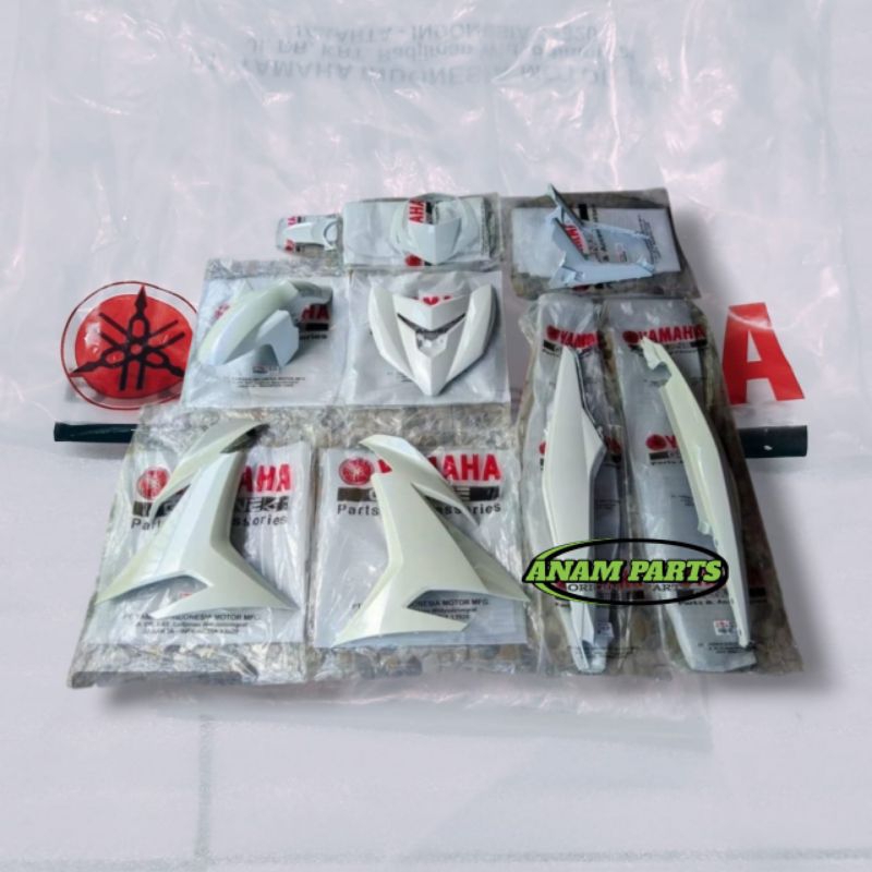 COVER BODY HALUS SET YAMAHA JUPITER MX KING PUTIH (2015) ORIGINAL YAMAHA YGP