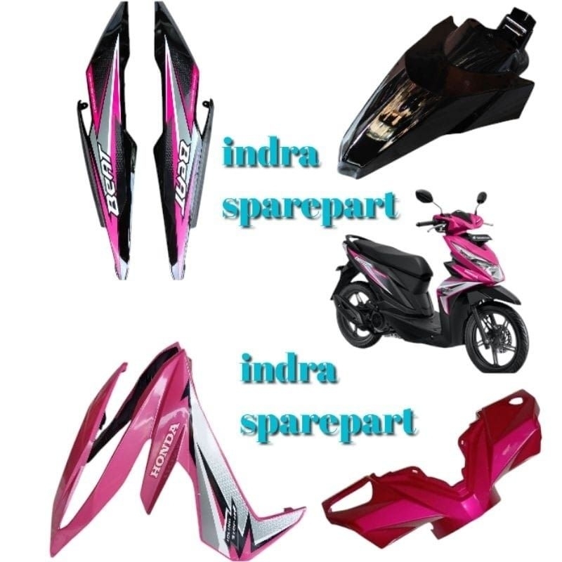 Full Body Halus Honda Beat Fi Esp Eco 2017 2018 2019 Pink Magenta Plus Stiker Striping