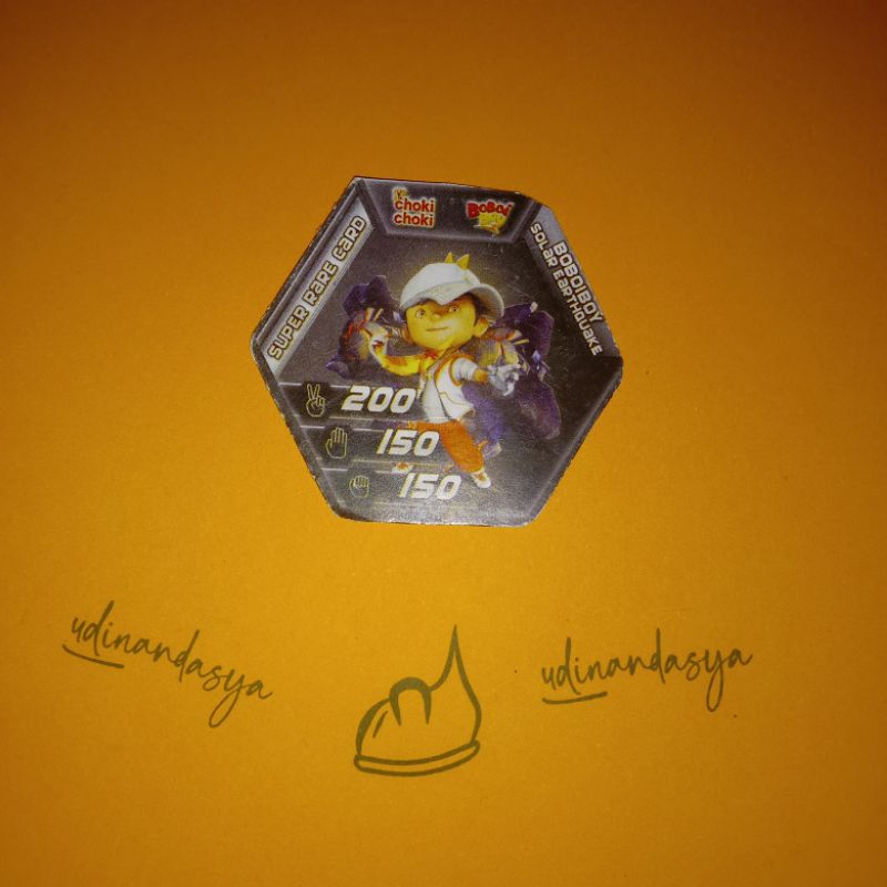 Boboiboy Solar Earthquake Solar Gempa— Kartu Choki Choki AR Boboiboy Hexagon