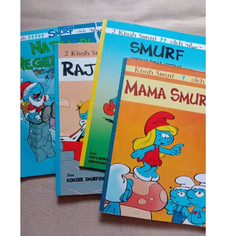 Komik KISAH SMURF Oleh Peyo  RAJA SMURF,MAMA SMURFIN,NATAL DI NEGERI SMURF,SMURF HIJAU (indonesia)