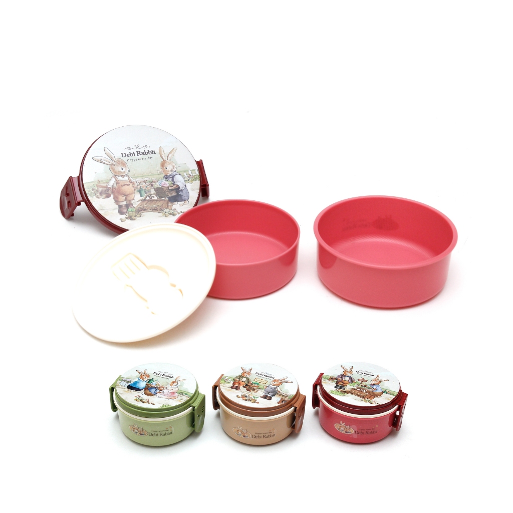 SALE  - Wadah Rantang Plastik Bekal Anak Dewasa Penyimpanan Bekal Makanan Nasi Sekolah Kantor