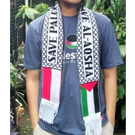 Syal Palestina - Syal Rajut Palestina