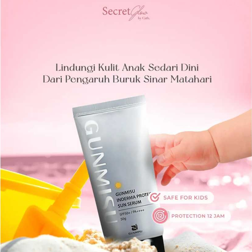 Secretglowbycath - GUNMISU INDERMA SUNSERUM 50GR Sunscreen Serum Glowing Protect Sun SPF 50+ PA++++