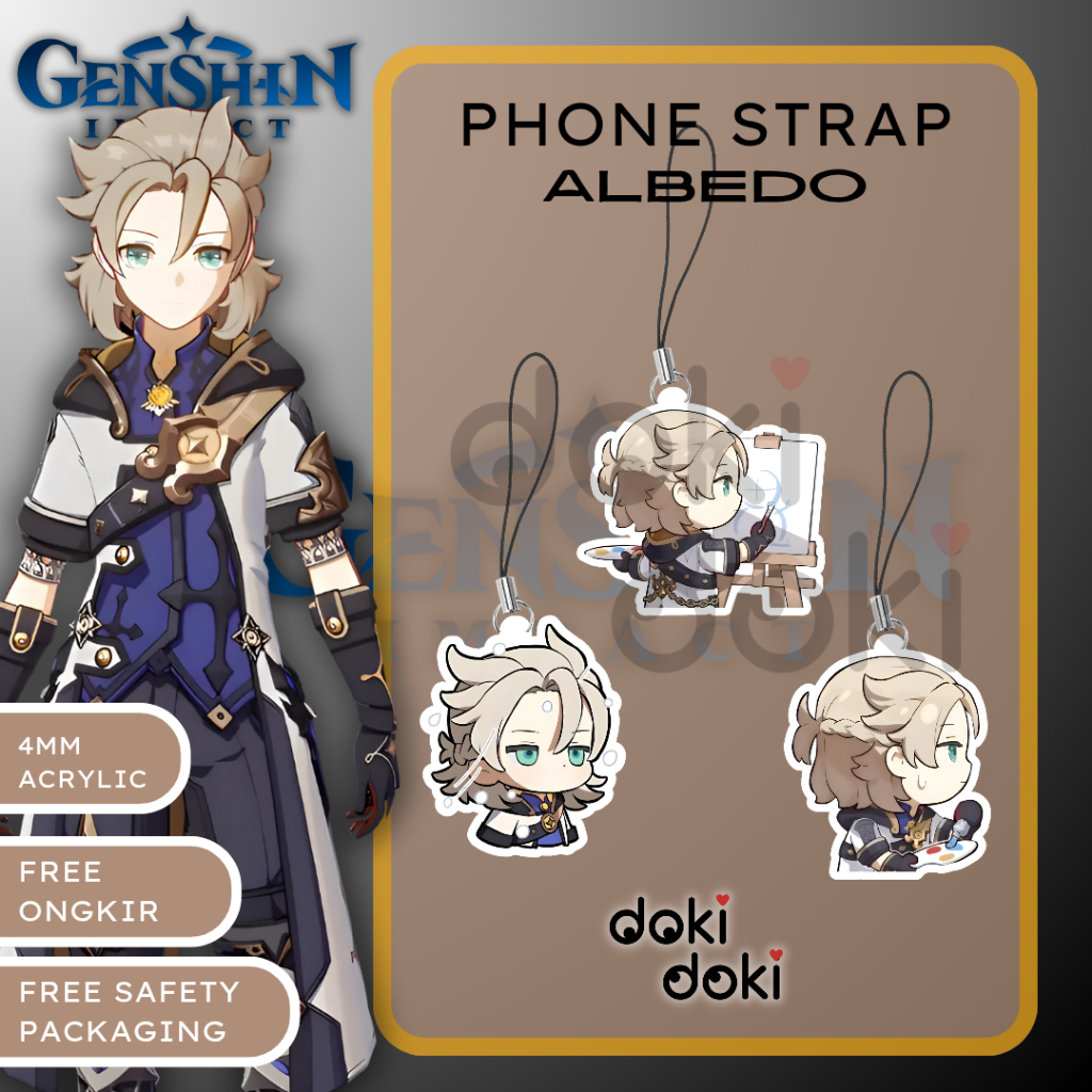 PHONE STRAP ALBEDO GENSHIN IMPACT