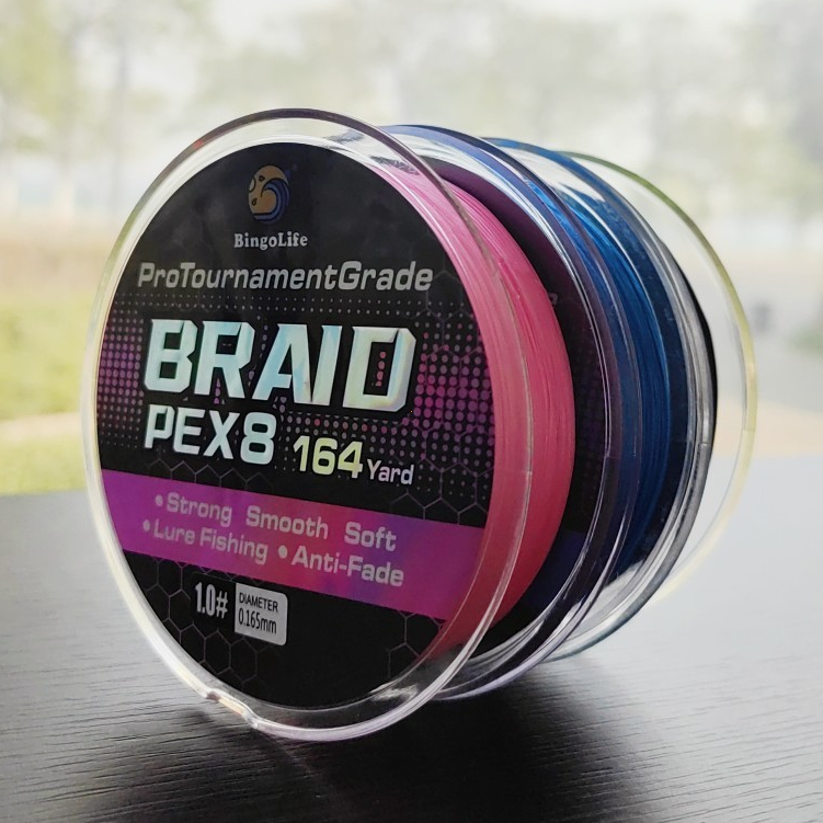 Bingolife PE X8 Pewarna Air 150m Memancing Lembut Halus Hitam Biru 13lb ~ 86lb Standar Diameter Kawa