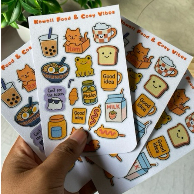 

Sticker Sheet Kawaii “Food & Cozy Vibes