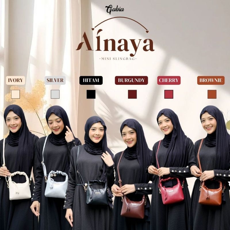 AINAYA TAS MINI BAG BY GABIA. #SLIGBAG . TAS SLEMPAG WANITA