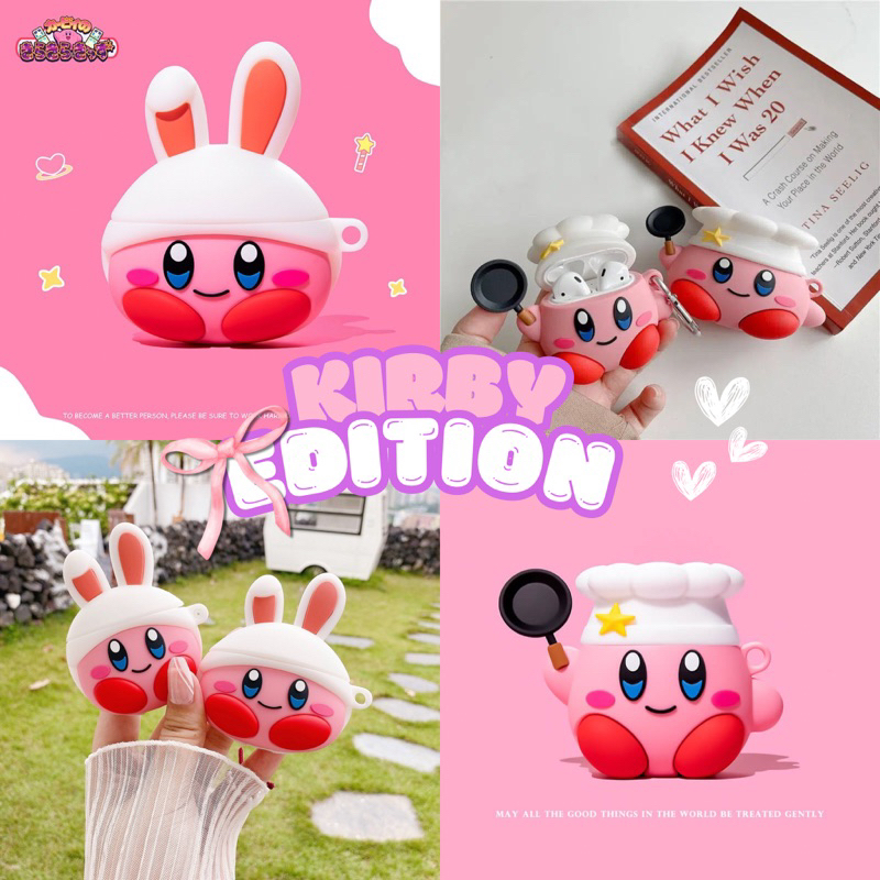 [Awksome] Airpods Case Gen 1/2, Gen 3, PRO / Soft Silicone Bumper Casing (FREE Hook) - Kirby