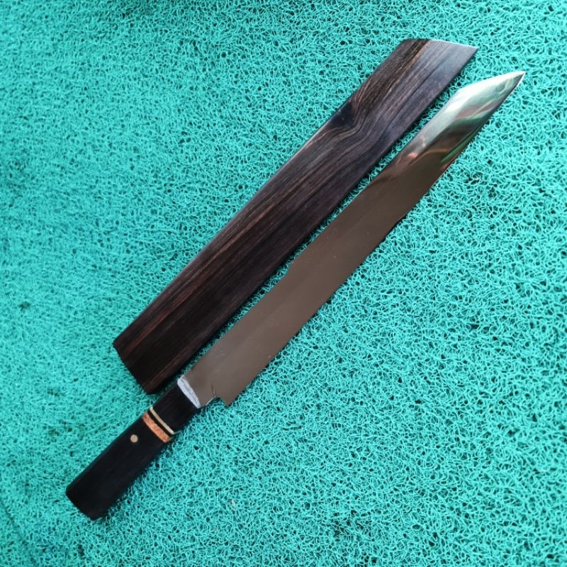 Golsem Pisau Daging Potong Qurban Baja D2 Super Tajam