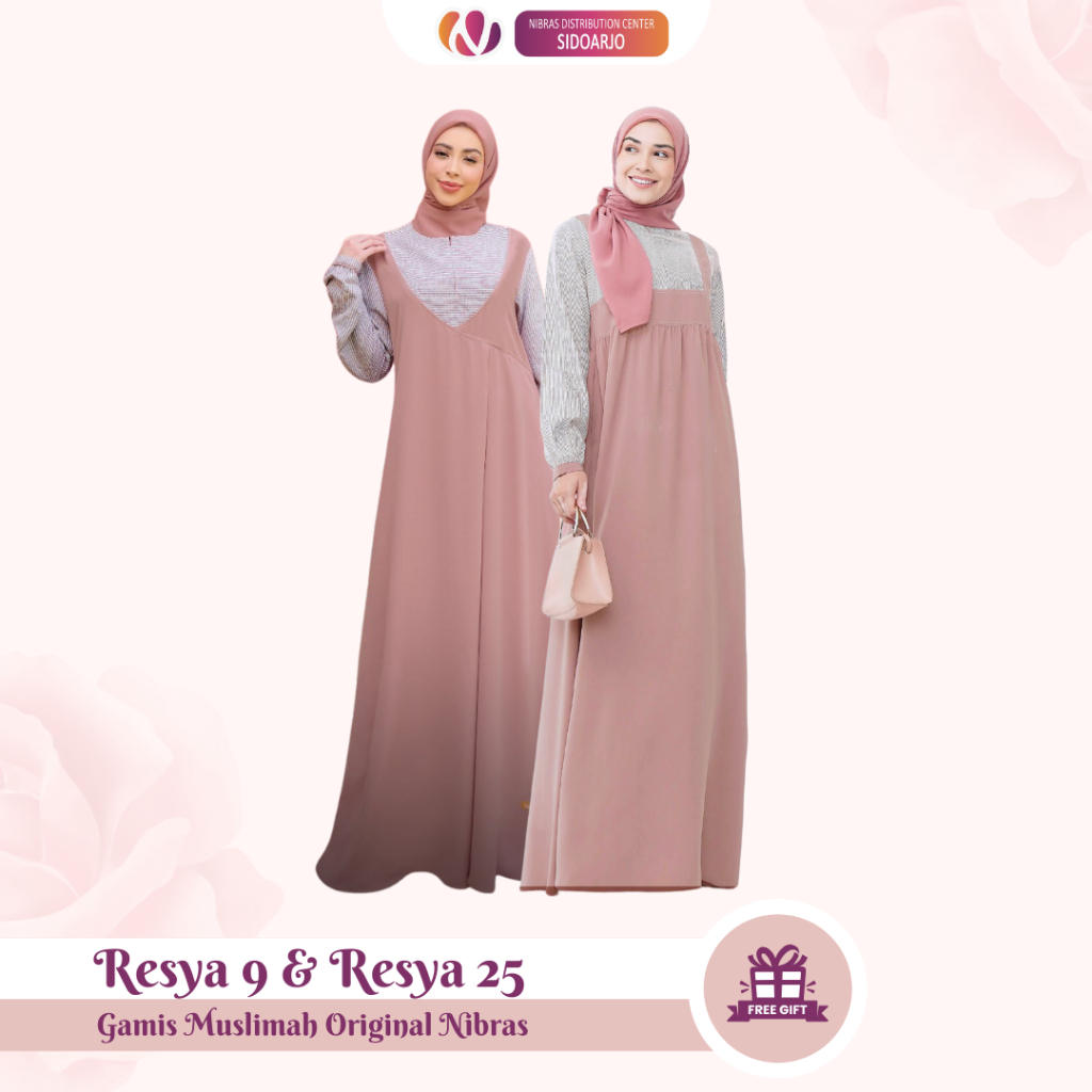 Overall Long Dress Remaja & Wanita Dewasa 2025 Nibras Gamis Resya 33 Resya 67 Resya 25