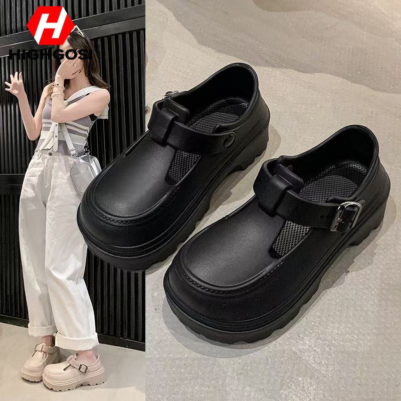 HIGHGOSI Wanita Fahion Marry Jane Platform Shoes Sepatu Hak lolita gaya Korea Loafers Model Wanita U