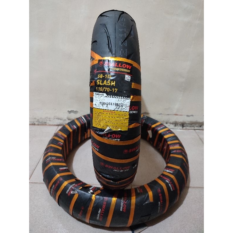 Ban Tubeless Swallow 110/70-17 + Free Pentil tubeless