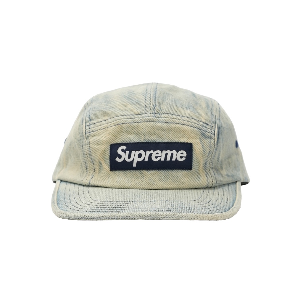 Supreme Cap Washed Chino Twill Camp Dirty Indigo