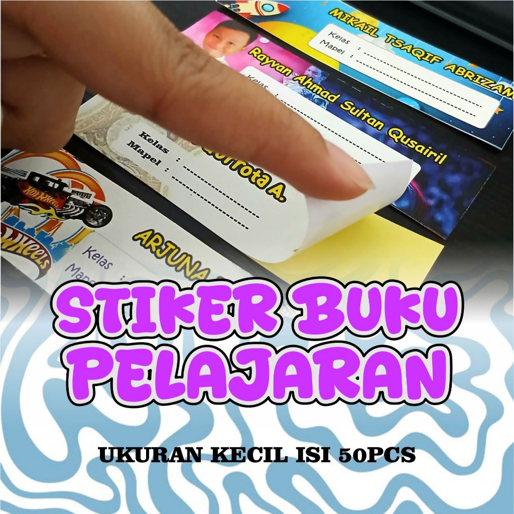 

50pcs STIKER MATA PELAJARAN – Custom Foto Nama Sekolah / Label Buku Viral Termurah
