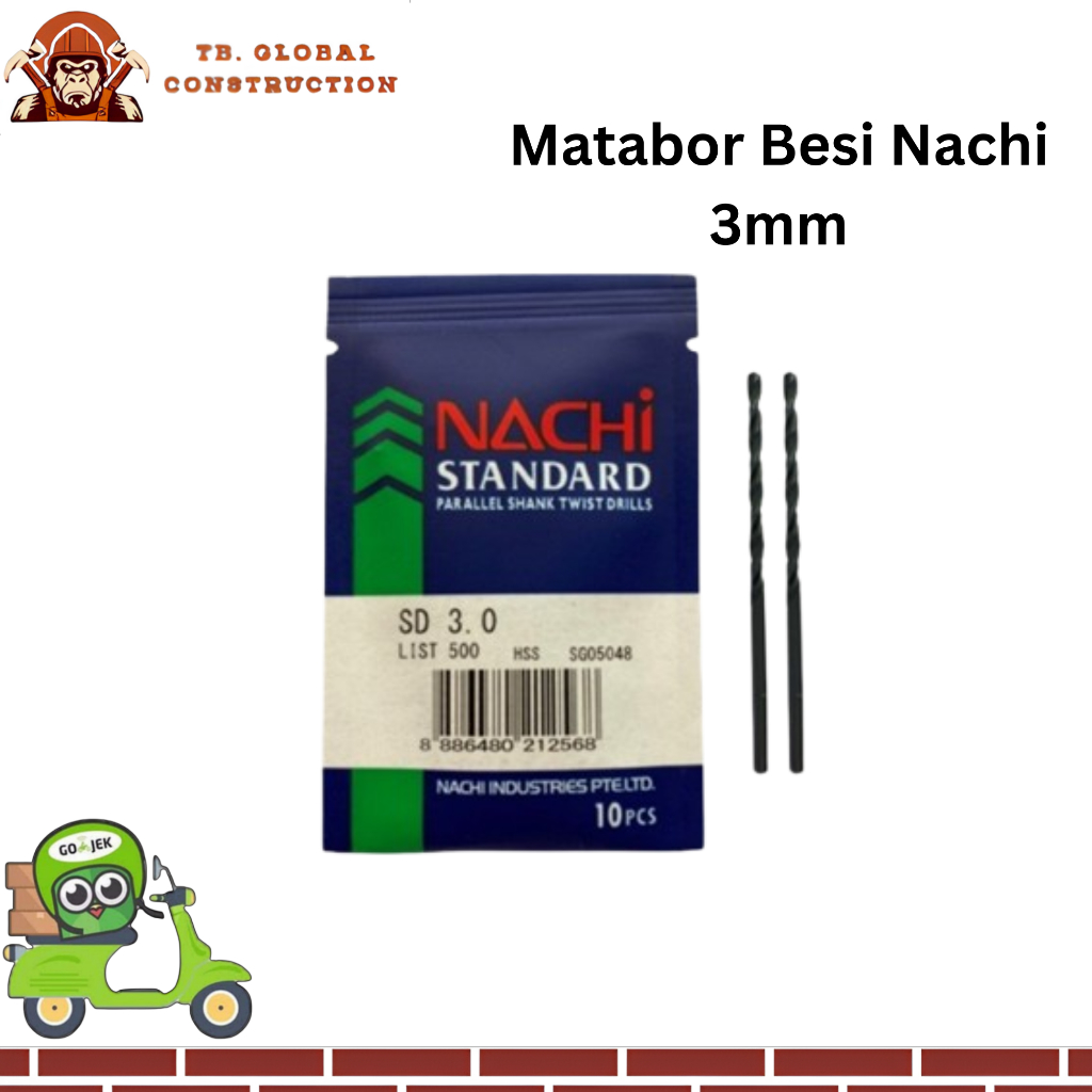 MATA BOR BESI 3MM HSS NACHI mata bor nachi 3 mm