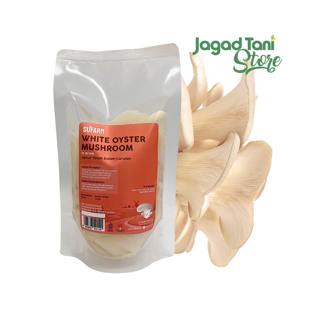 

SUFARM [POUCH] Jamur Tiram Larutan (Utuh) 250 Gr | Oyster Mushroom In Brine 250 Gr | Kemasan POUCH
