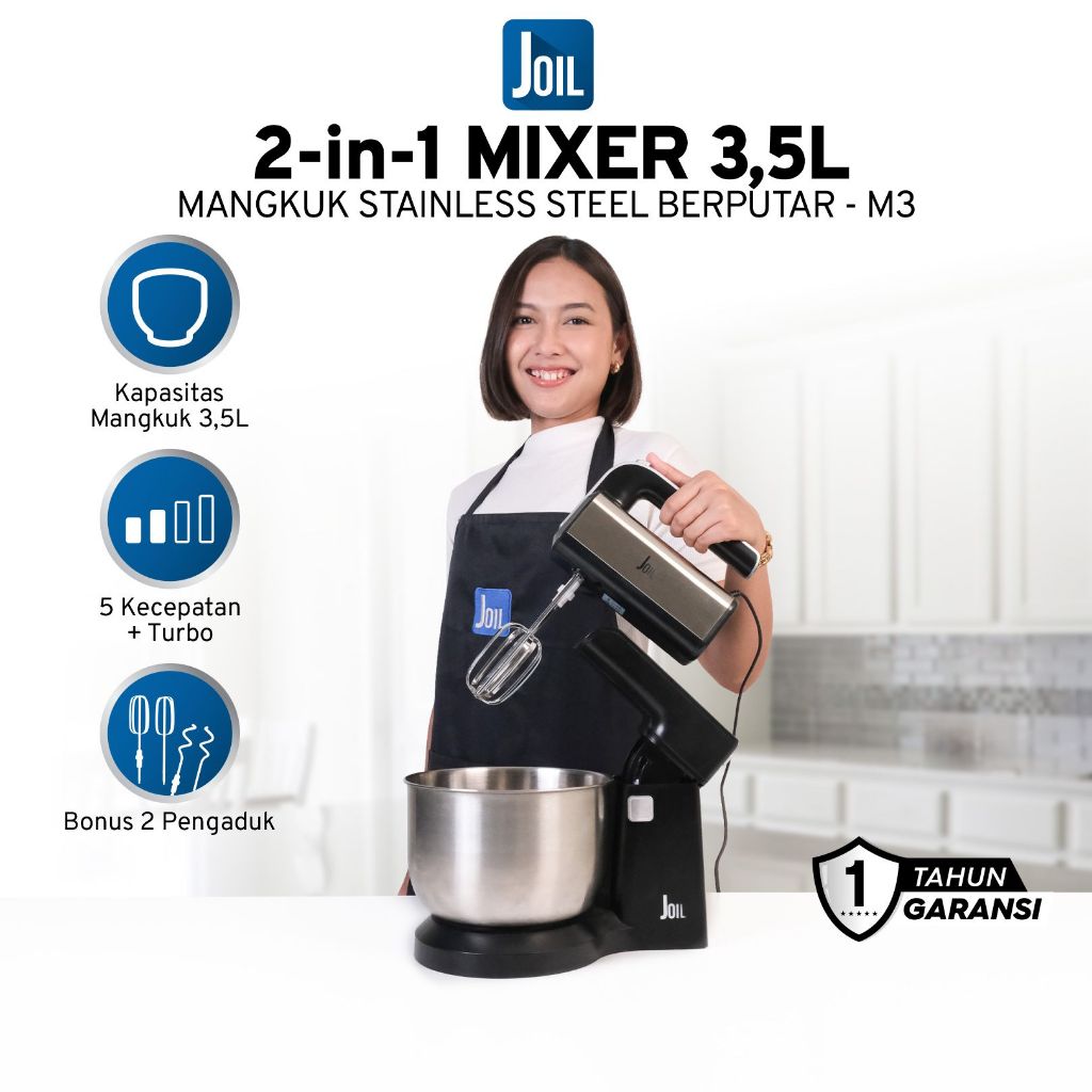 Turbo Joil M3 Mixer 2-in-1 Stainless Steel 5 Speed & Turbo