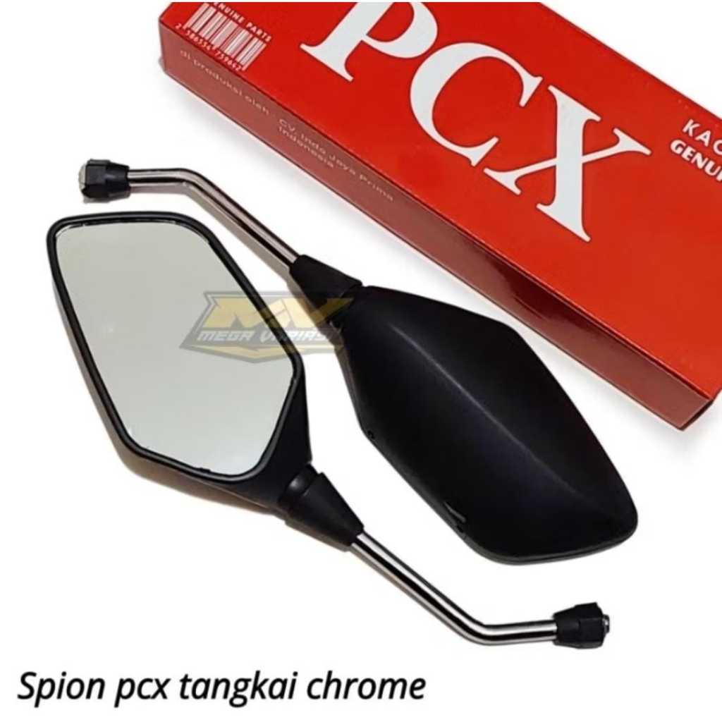 Kaca Spion Standar Model PCX Kaca Spion Motor PCX Tangkai Chrome Cocok Untuk Beat,Vario125/150 ADV, 