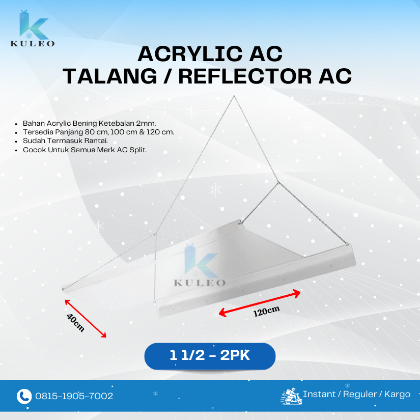 Talang AC / Akrilik 2 PK / AC Reflector - Penahan Angin AC 2PK