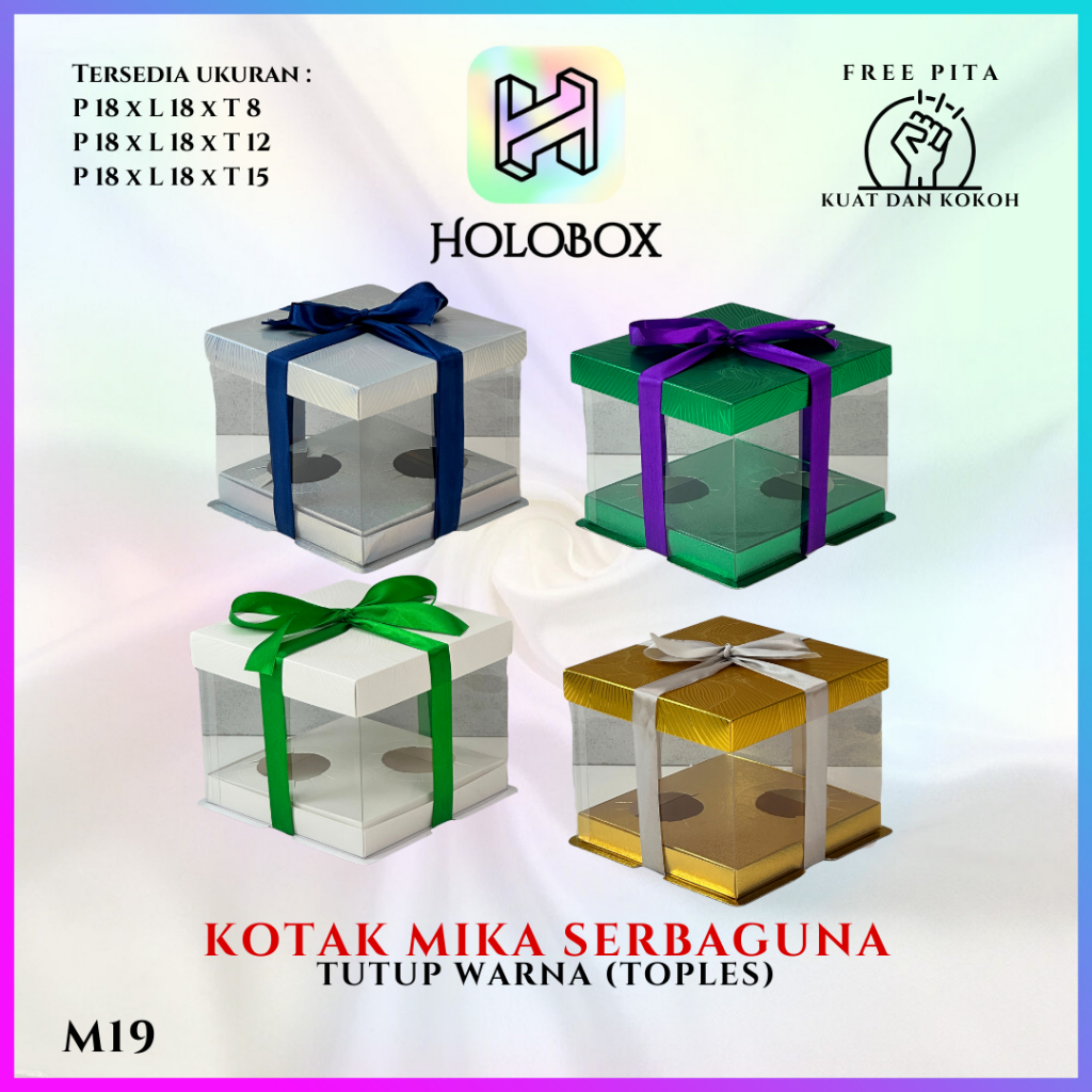 

Box Mika / Kotak Kue Mika / Box Toples + Tatakan / Packaging Mika / M19