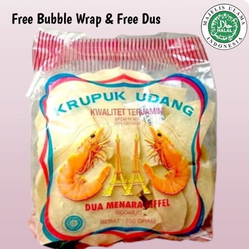 

Krupuk Udang Dua Menara Eiffel Kerupuk Udang Mentah 250 gr