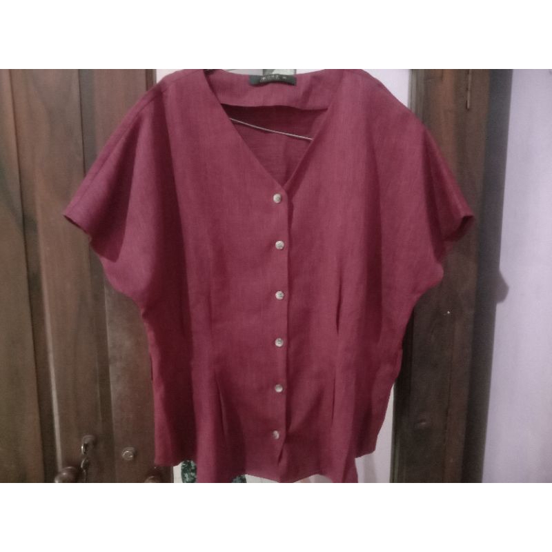 atasan wanita/rompi warna maroon