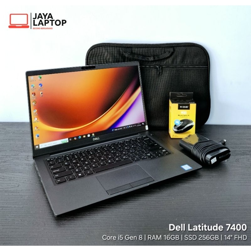 Dell Latitude 7400 Core i5 Gen 8 RAM 16GB SSD 256GB 14 inch FHD Laptop Second Bekas Murah
