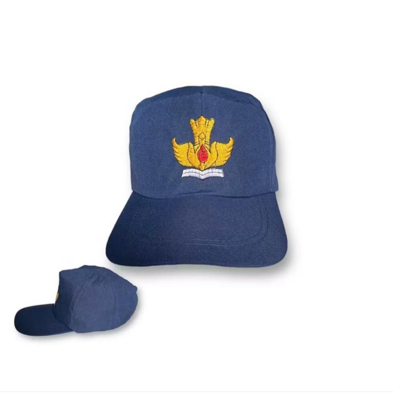 topi smp polos bordir topi smp putih bordir