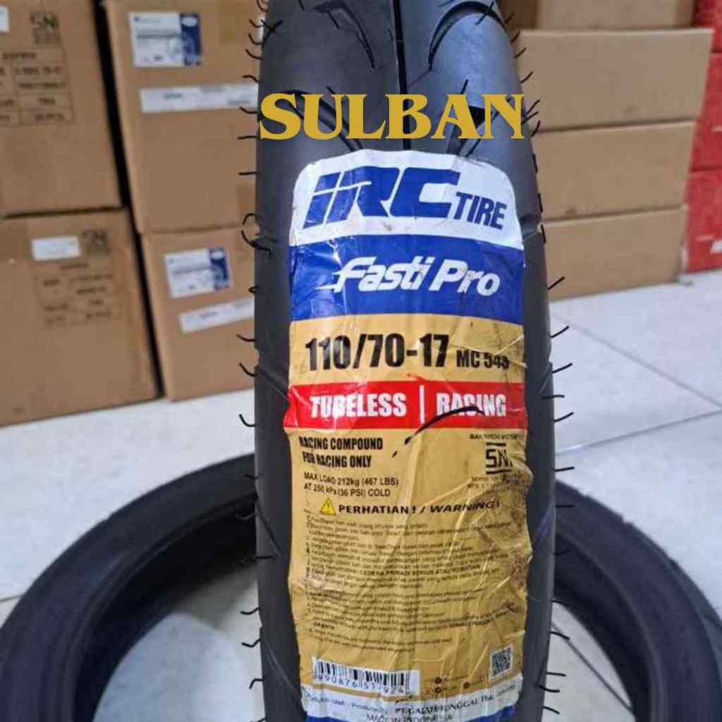 Ban Motor IRC FASTI PRO size 110/70 R17 - Tubeless Ban Depan R15, CBR 150R, GSX-R150