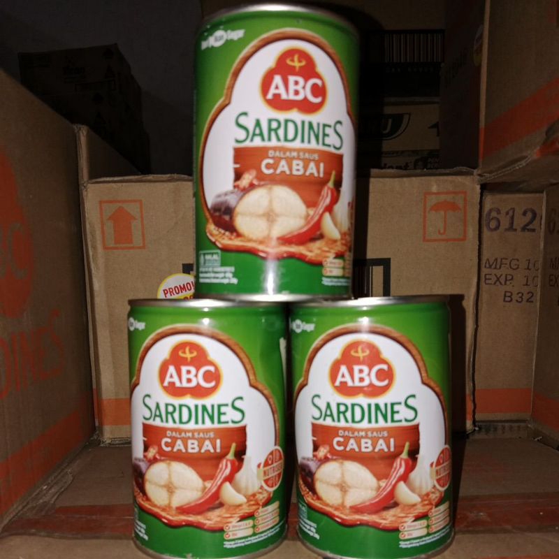 

makanan cepat saji ikan kaleng sardine ABC ukuran 450gr