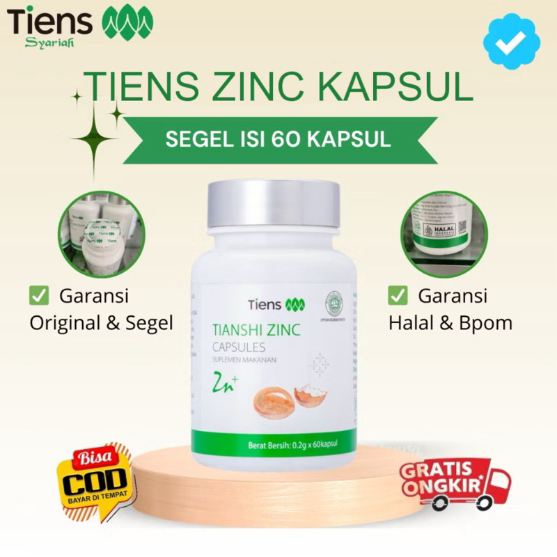 TIENS ZINC KAPSUL ORIGINAL RESMI ZINC KAPSUL TIENS HALAL & BPOM